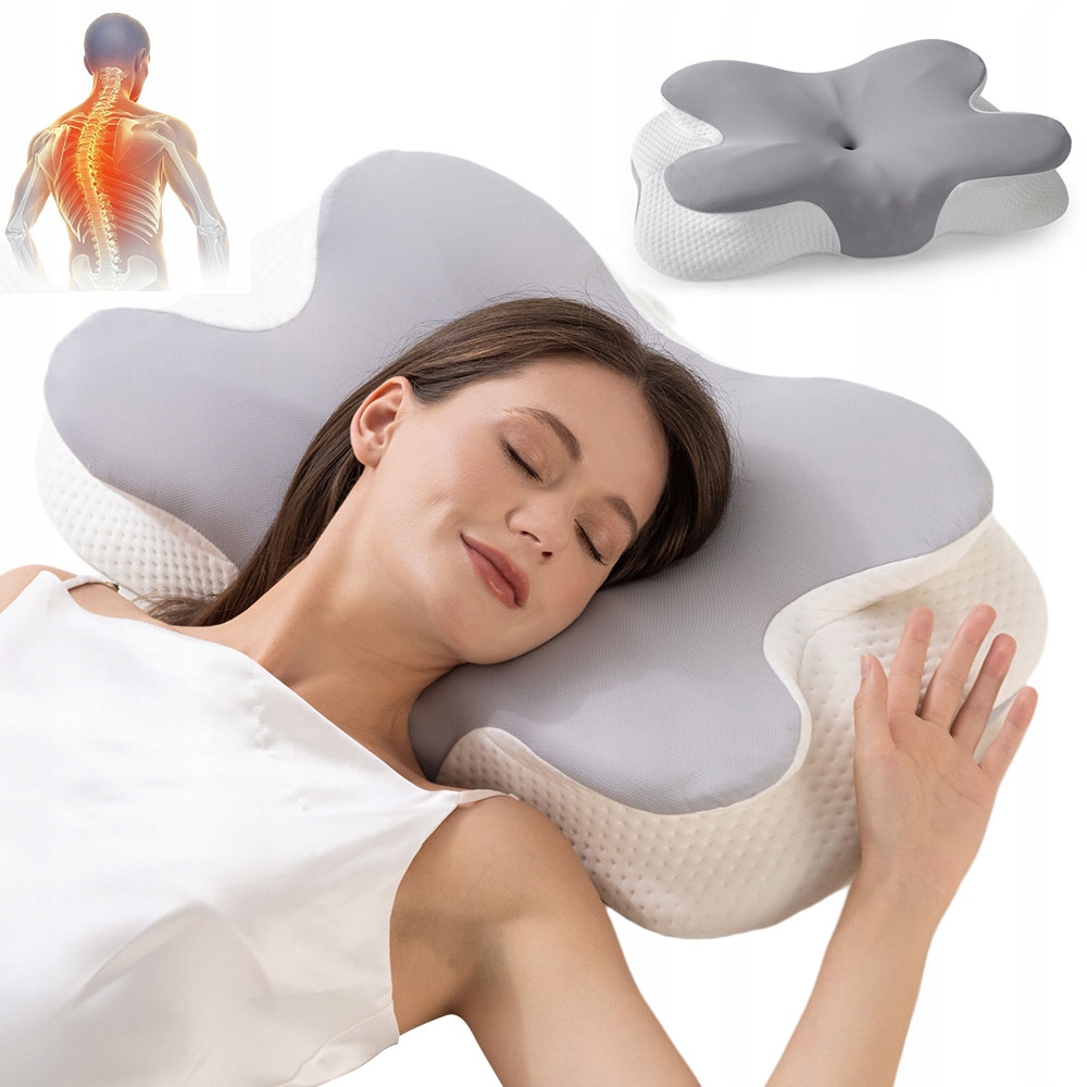 Poduszka Ortopedyczna Miękka Z Detachowalną Obłożką Na Różne Pozycje Senne