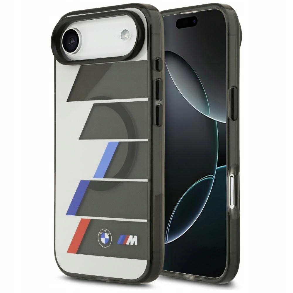 Pouzdro Bmw M IML Metal Buttons Tricolor Lines MagSafe pro iPhone Air antracitové