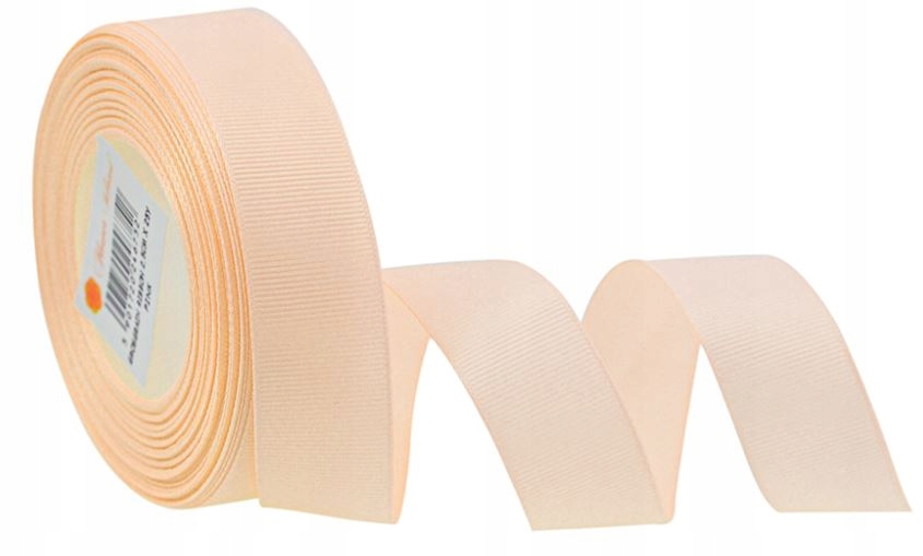 Wstążka tasiemka rypsowa 2,5 cm x 25y łososiowy