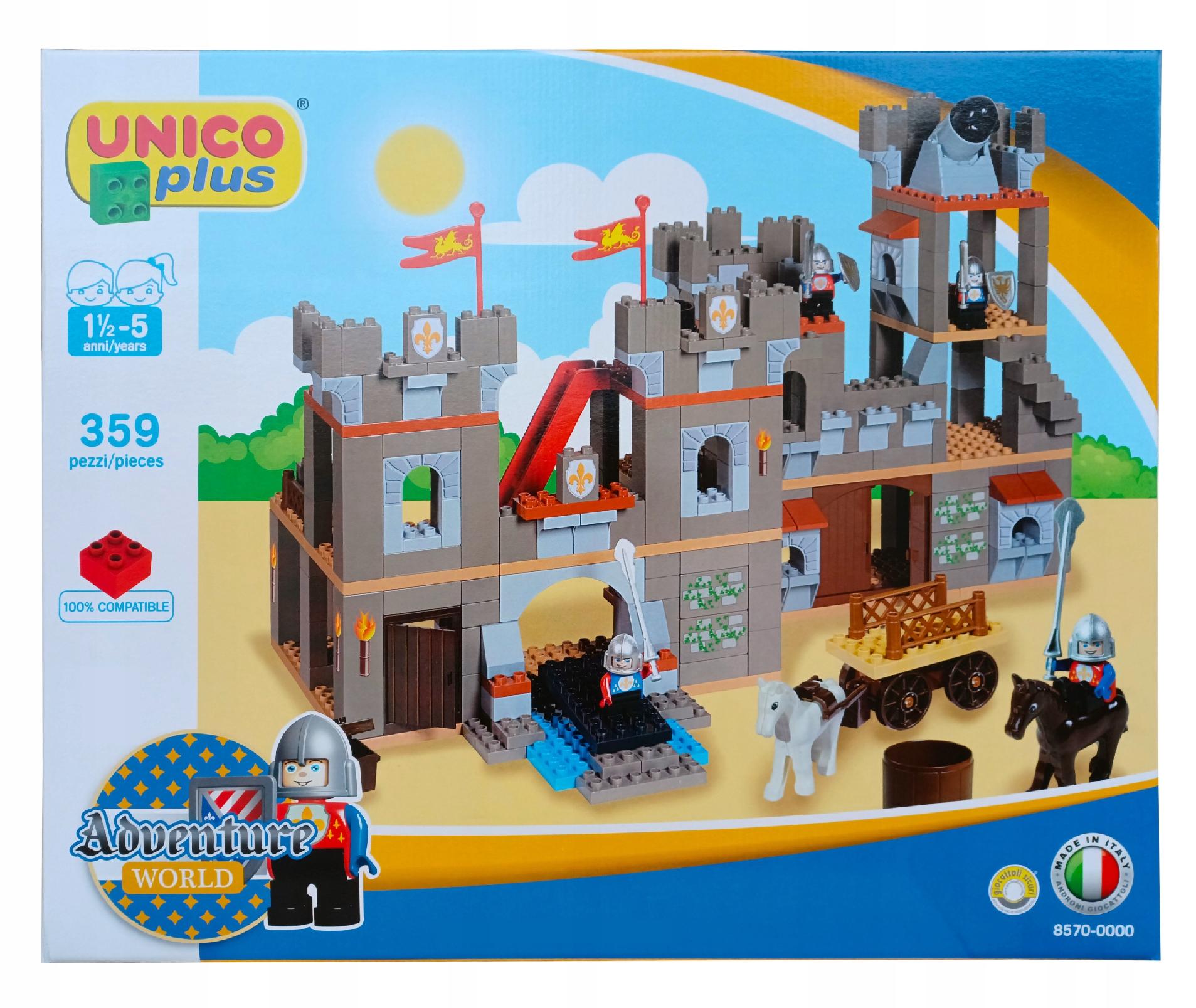 KLOCKI UNICO DUŻY ZAMEK RYCERZY 359 ELEMENTÓW KONSTRUKCYJNE KOMPATYBILNE
