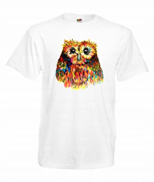

XL Koszulka Męska Sowa Sowy Kolorowa Sówka Owl