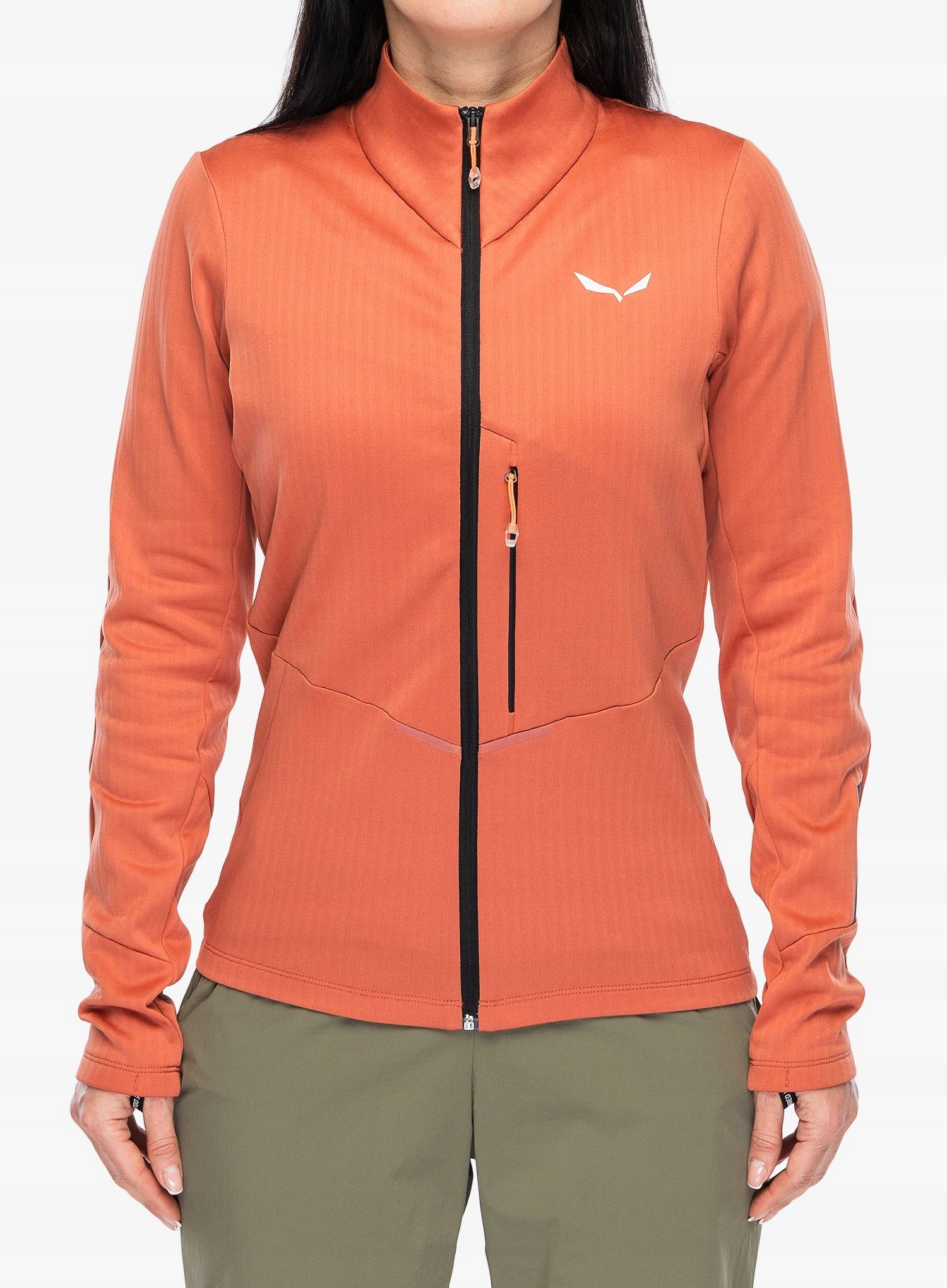 Mikina bez kapuce Salewa Pedroc Pl 3 Jacket etruscan red 34 (xs)