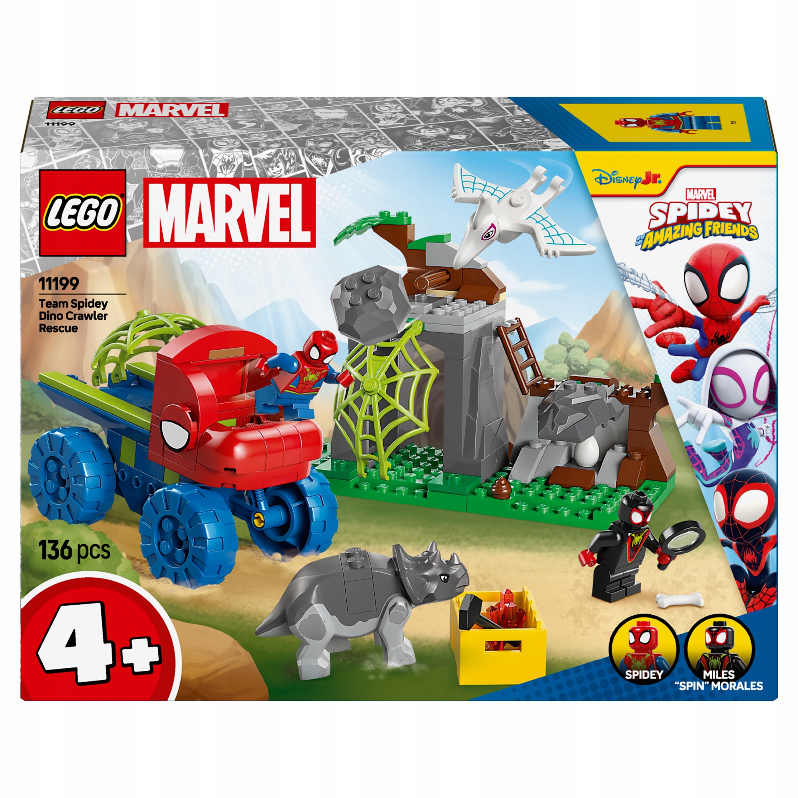 Lego Marvel Spidey 11199 Záchranná mise Spideyho týmu v Dinoterénovce