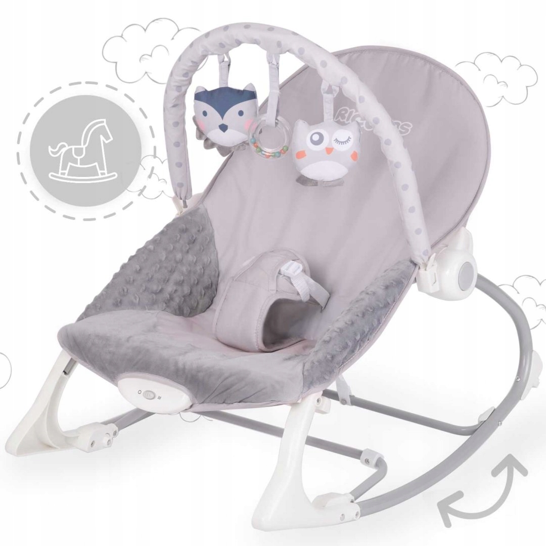 Leżaczek bujaczek z wibracjami Ricokids - wrzosowy Marka RicoKids