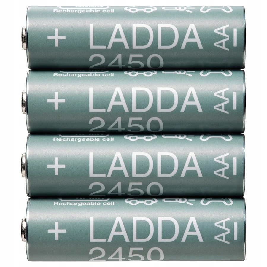 IKEA LADDA akumulatorek do ładowania 2450 mAh 4szt