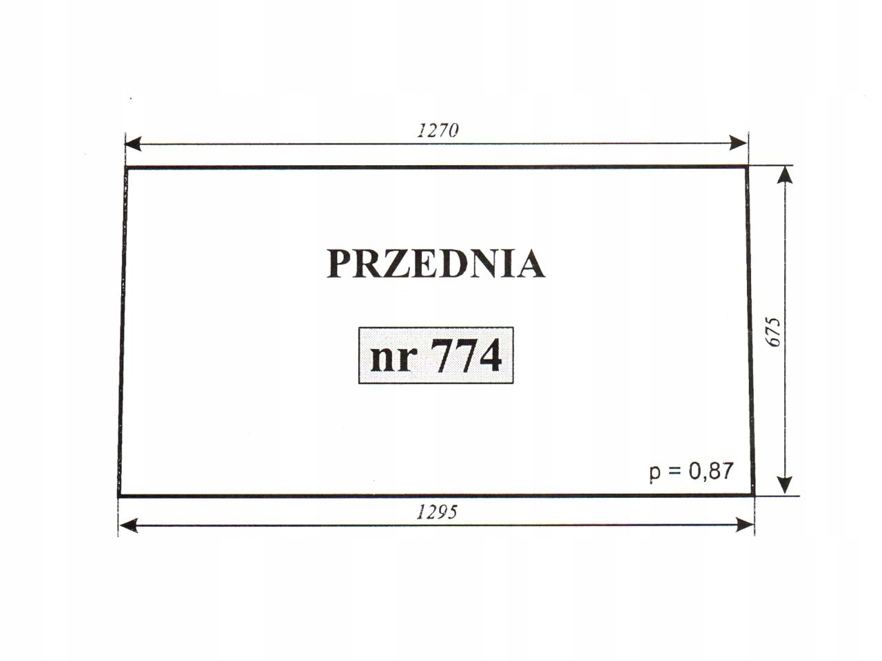 SZYBA PRZEDNIA C-360 POSZERZANA NAGLAK 774