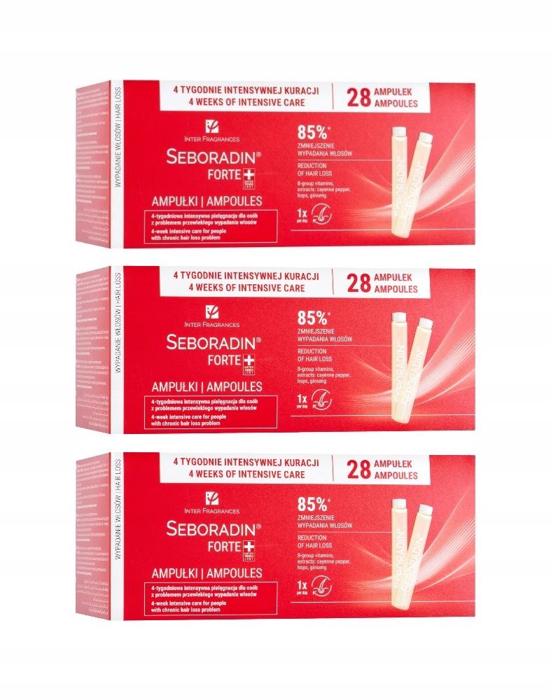 Posilující ampule proti vypadávání vlasů Seboradin Forte 28 x 5,5 ml