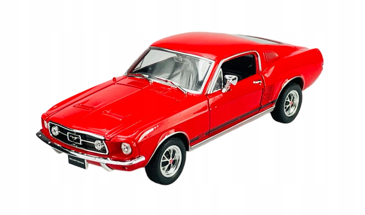 Welly 1967 Ford Mustang Gt Červená 1:24 Nový Kovový Model