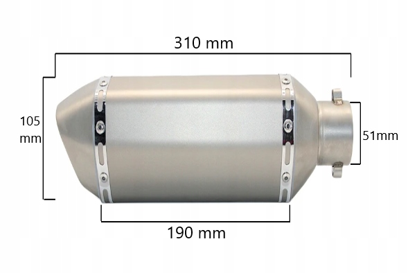 SPORTOWY TŁUMIK WYDECH UNIWERSALNY AKRAP KRÓTKI NAKLEJKA AKRAPOVIC DB KILL Jakość części (zgodnie z GVO) P - zamiennik o jakości porównywalnej do oryginału