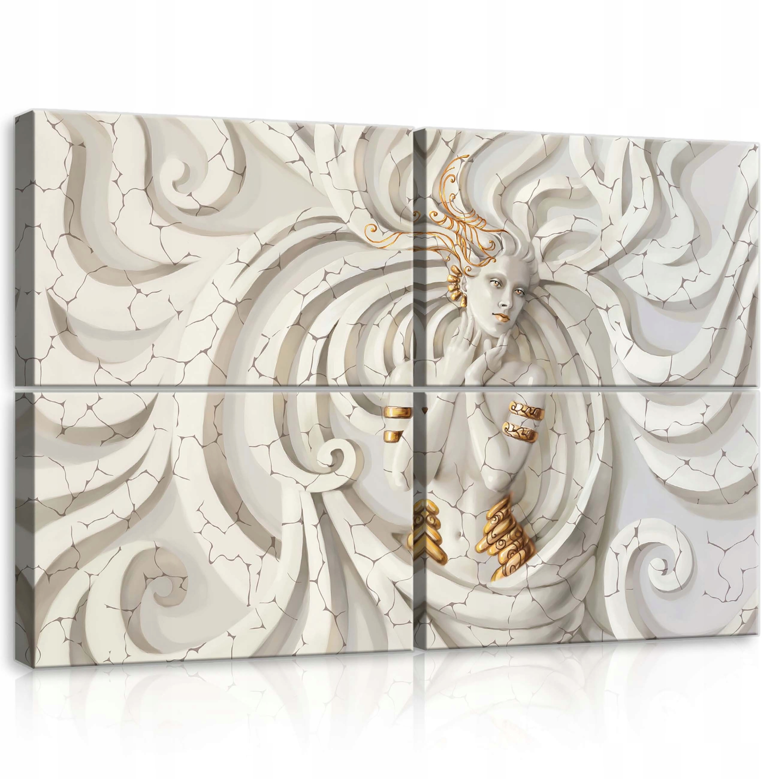 Obraz 120x80 modulárny abstrakcia zlato vlna žena textúra moderný