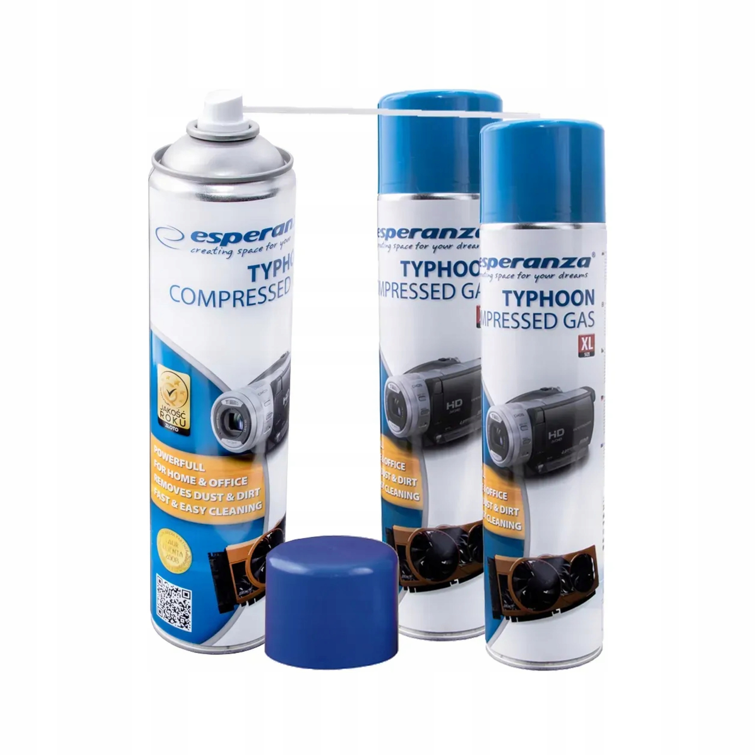 3× Sprężone powietrze Esperanza ES118 600 ml