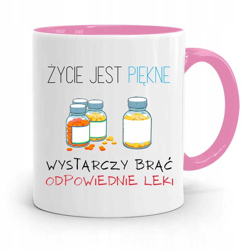 

Kubek Różowy Dla Pielęgniarki Życie Jest Piękne