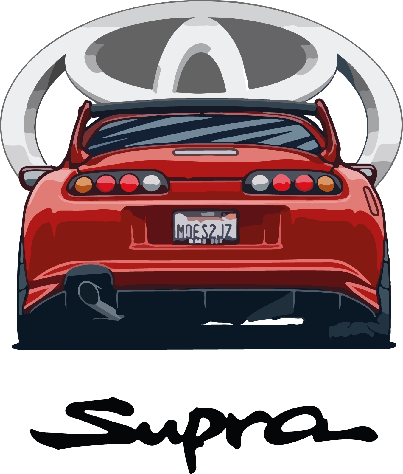 

Naprasowanka Toyota Supra Japonia Termo Naklejka