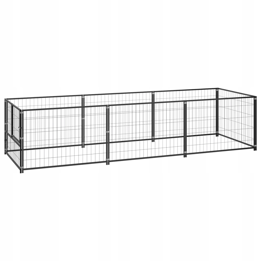 Levně Kotec pro psa, stříbrný, 3 m2, ocelový