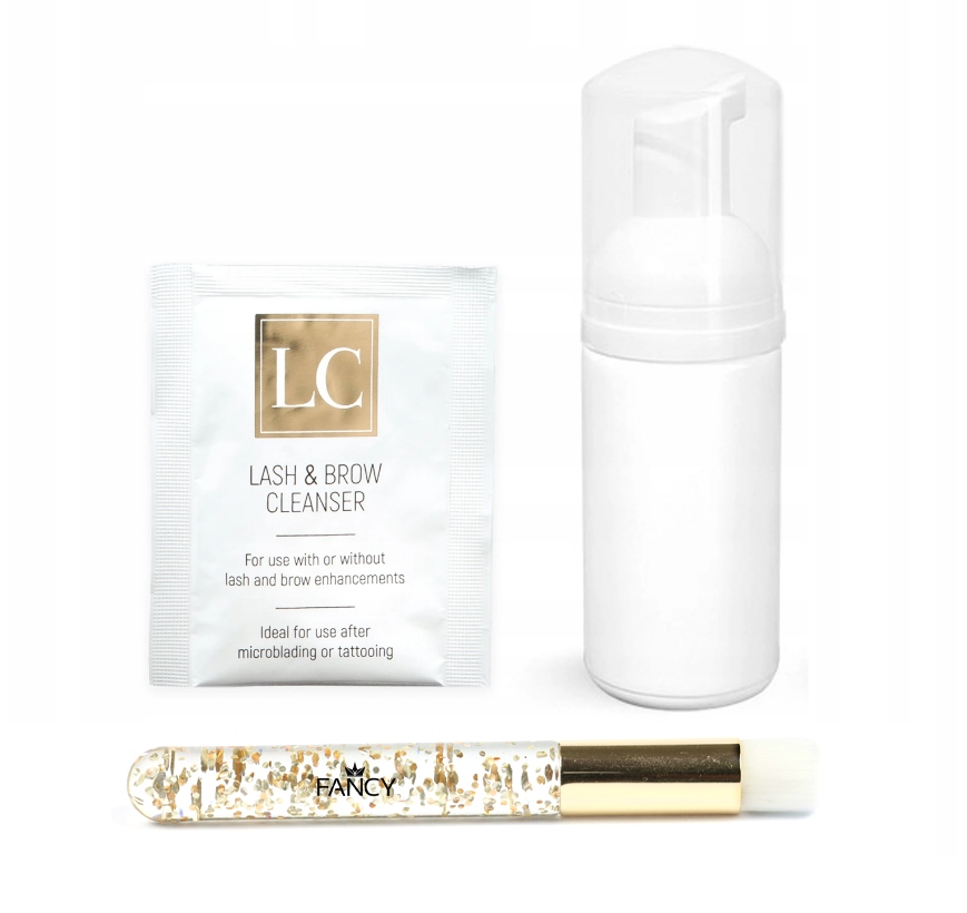 

Zestaw Szampon LC butelka 60ml pędzel brokat