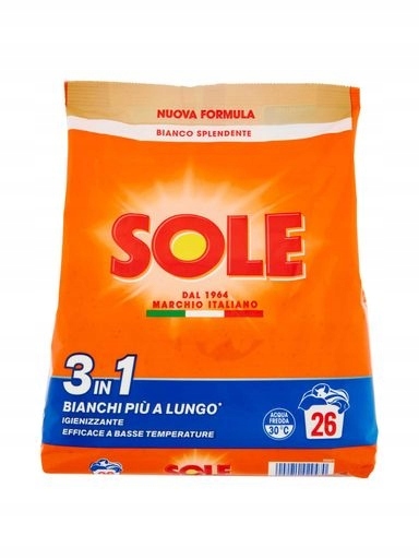 Levně 3x Prášek na bílé prádlo Lavatrive 26 praní 1,3 kg Sole