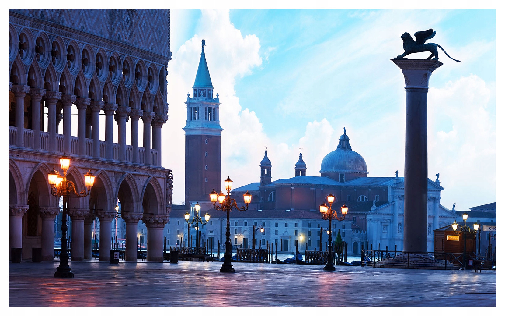 Vliesová fototapeta Benátky San Marco za úsvitu Dóžecí palác 300x210 lepidlo