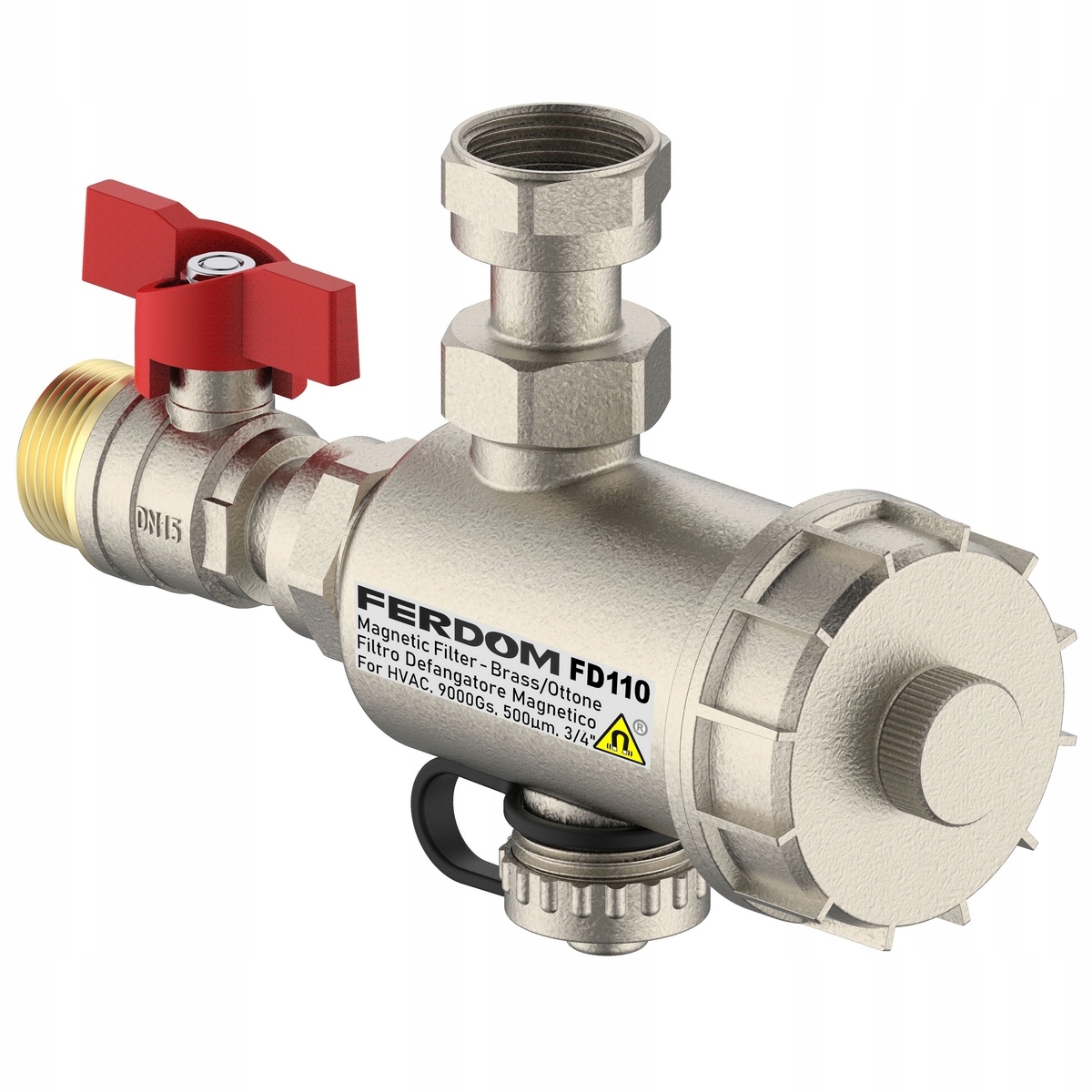 Strong FD110 Mosadzný magnetický filter-magnetizátor 1000 micr pre C.o. Ferdom