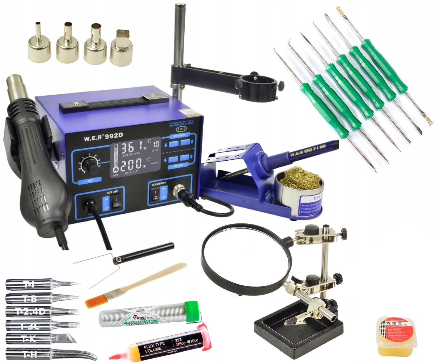 

Stacja Lutownicza Wep 992D +dodatki Pack 5