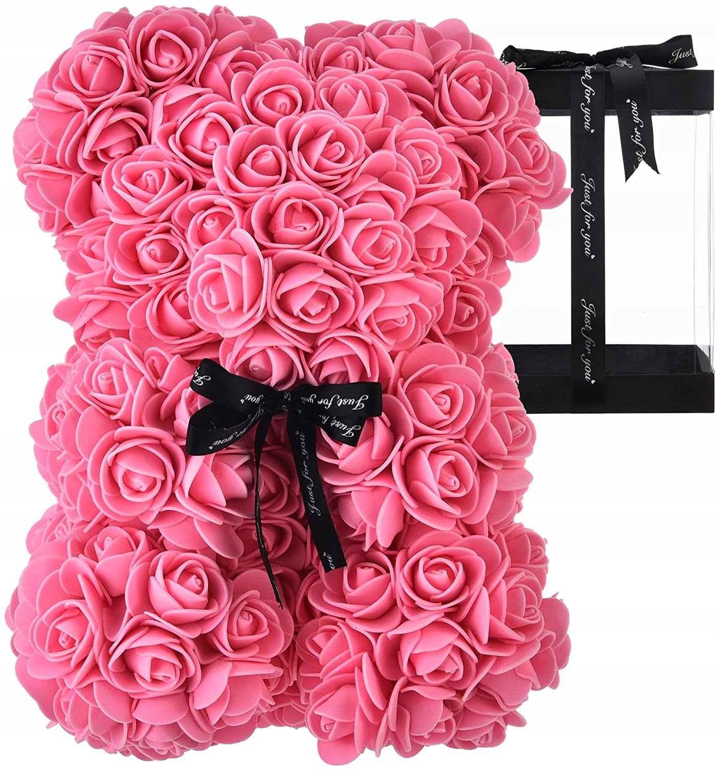 

Miś Z Róż Rose Bear 25cm Pudełko Z Płatków Róż