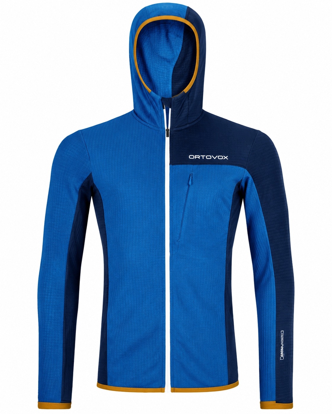 Bluza Męska Ortovox Fleece Light Grid Hooded Jkt Mountain Blue M