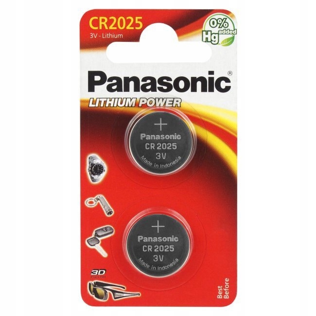 

2X Baterie Panasonic CR2025 H2327368 6025 E2226758