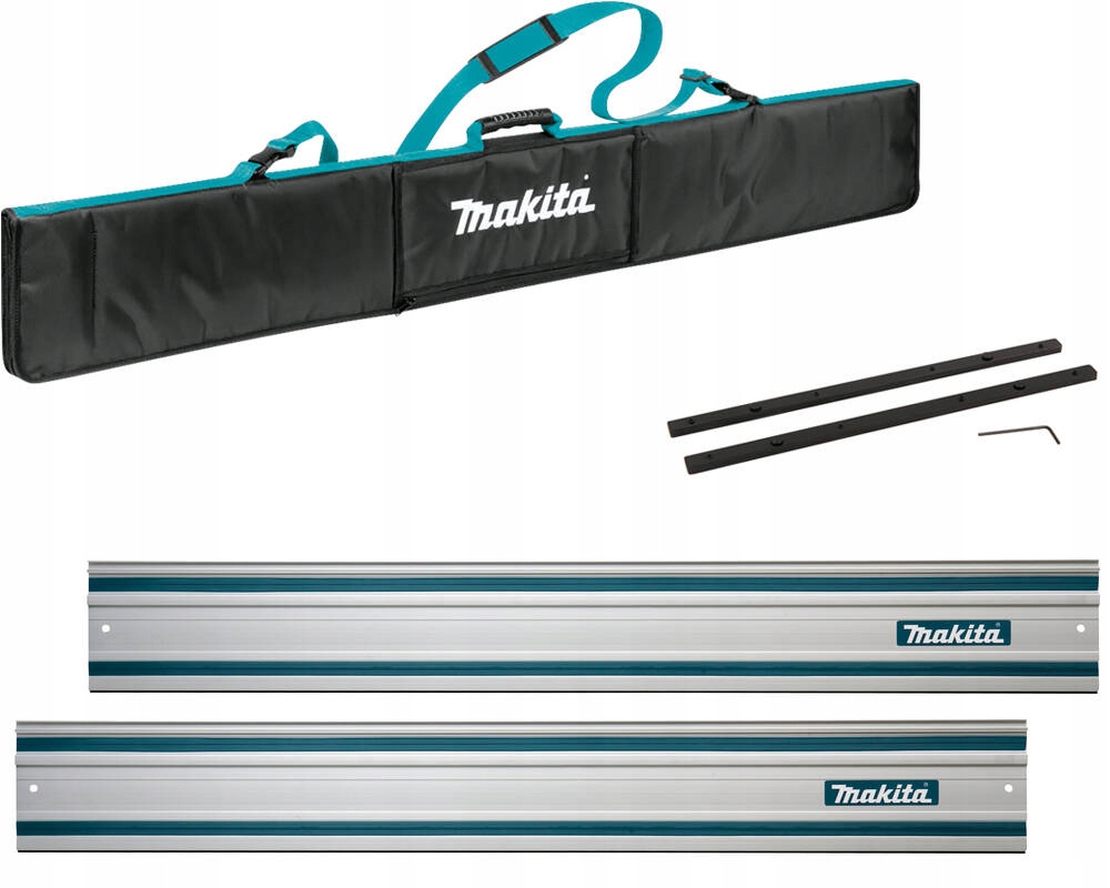 Makita Zestaw 2x Szyna prowadząca 199141 1,5m Torba E-05664 Łącznik 198885