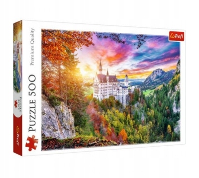 

Puzzle 500: Widok na zamek Neuschwanstein, Niemcy