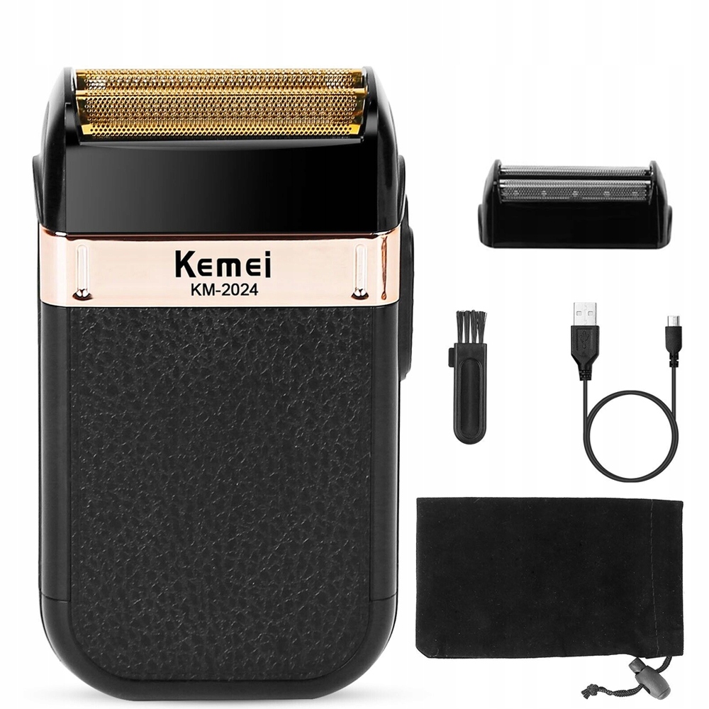 Kemei KM-2024 GolarkiaFoliowa Dla Mężczyzn bezprzewodowa Zestaw Etui