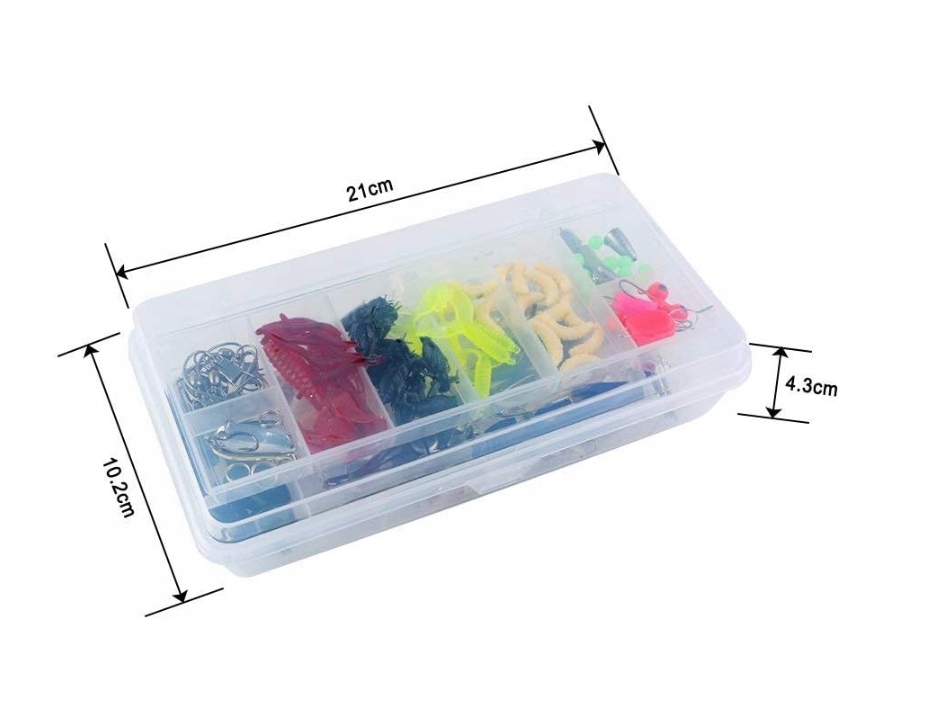 PRZYNĘTA WĘDKARSKA BŁYSTKI ZESTAW PRZYNĘT 120 SZT Liczba elementów w zestawie 120