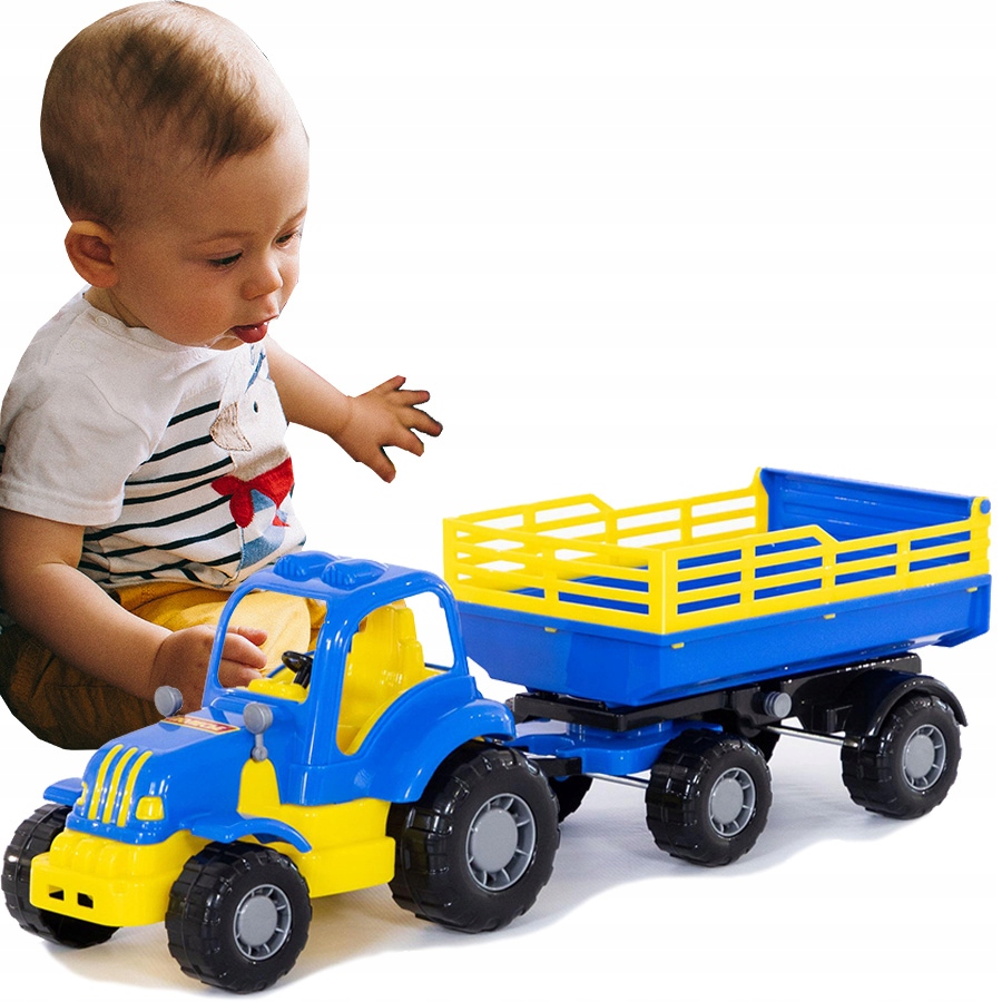 Polesie traktor Osił. farmer z przyczepą