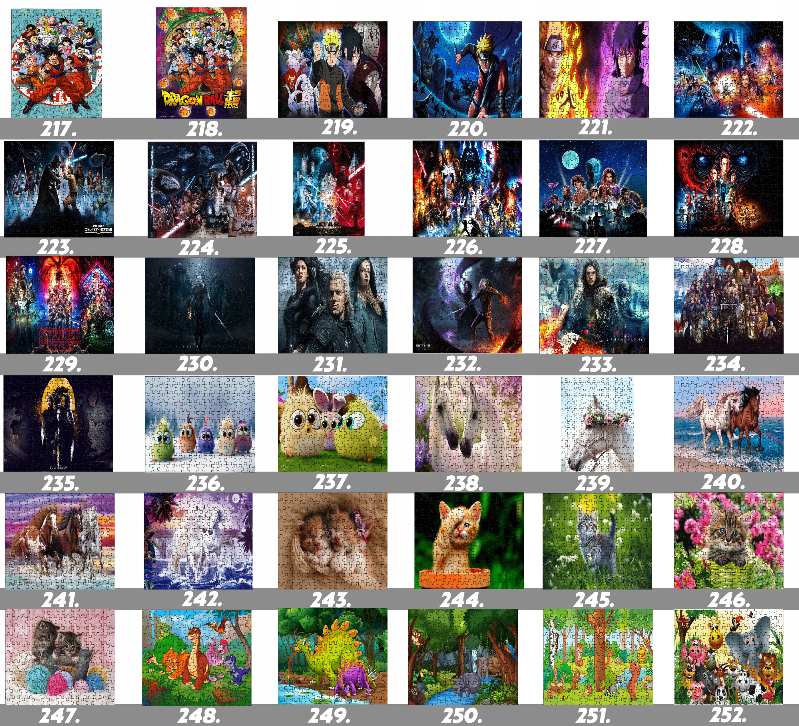 Puzzle układanka 192el:MŁODZI TYTANI WZORY+PUDEŁKO Płeć chłopcy dziewczynki unisex