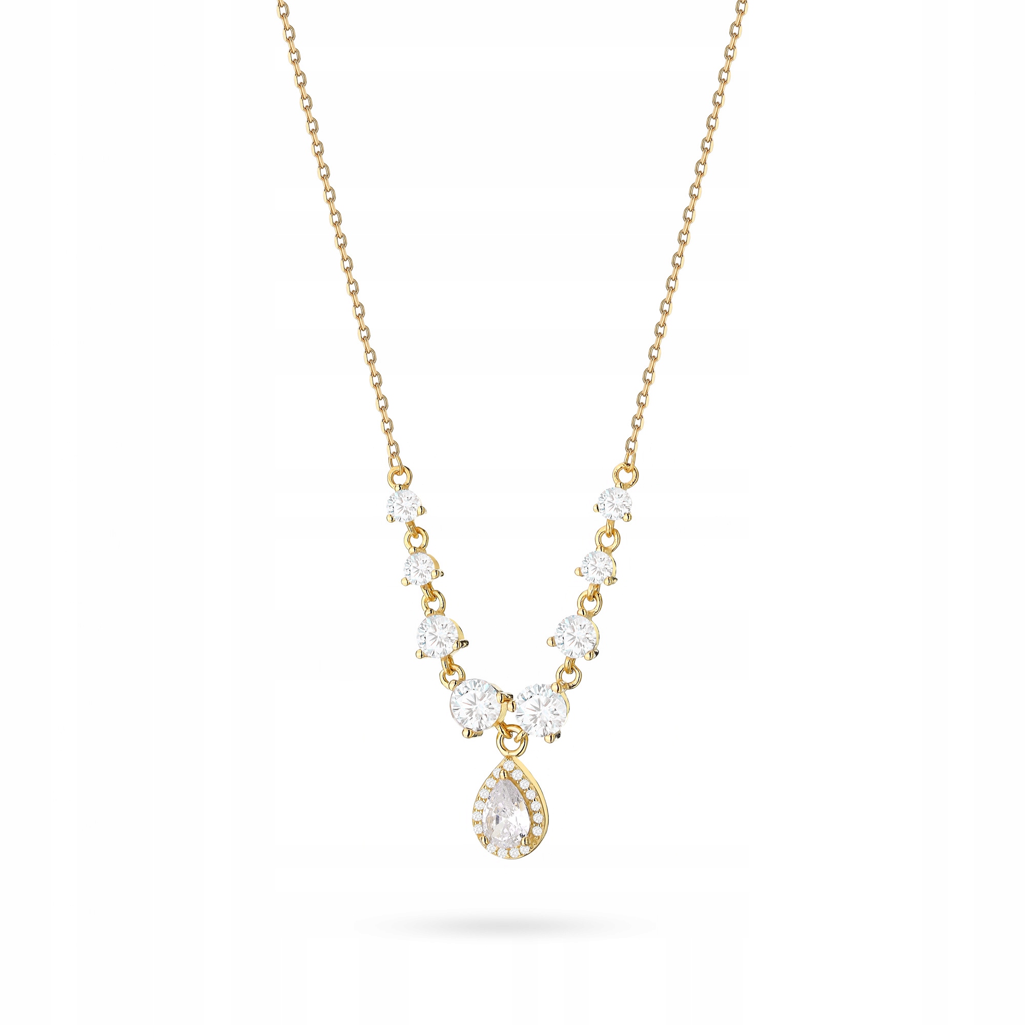 Stříbrný Náhrdelník ryzost 925 Kolia s zirkony Lžička