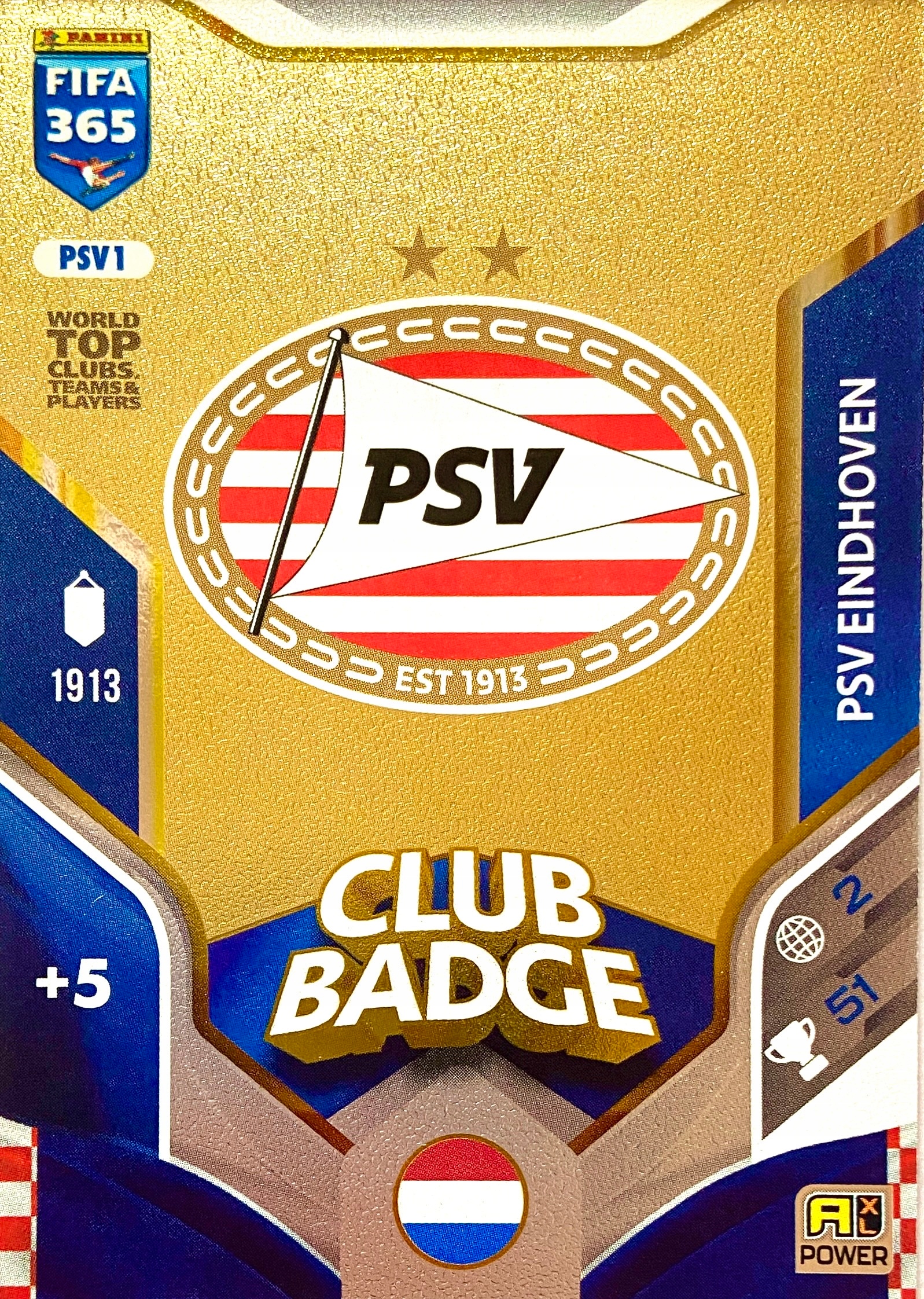 Panini Fifa 365 2026 Power Club Badge Logo PSV1 Psv Eindhoven