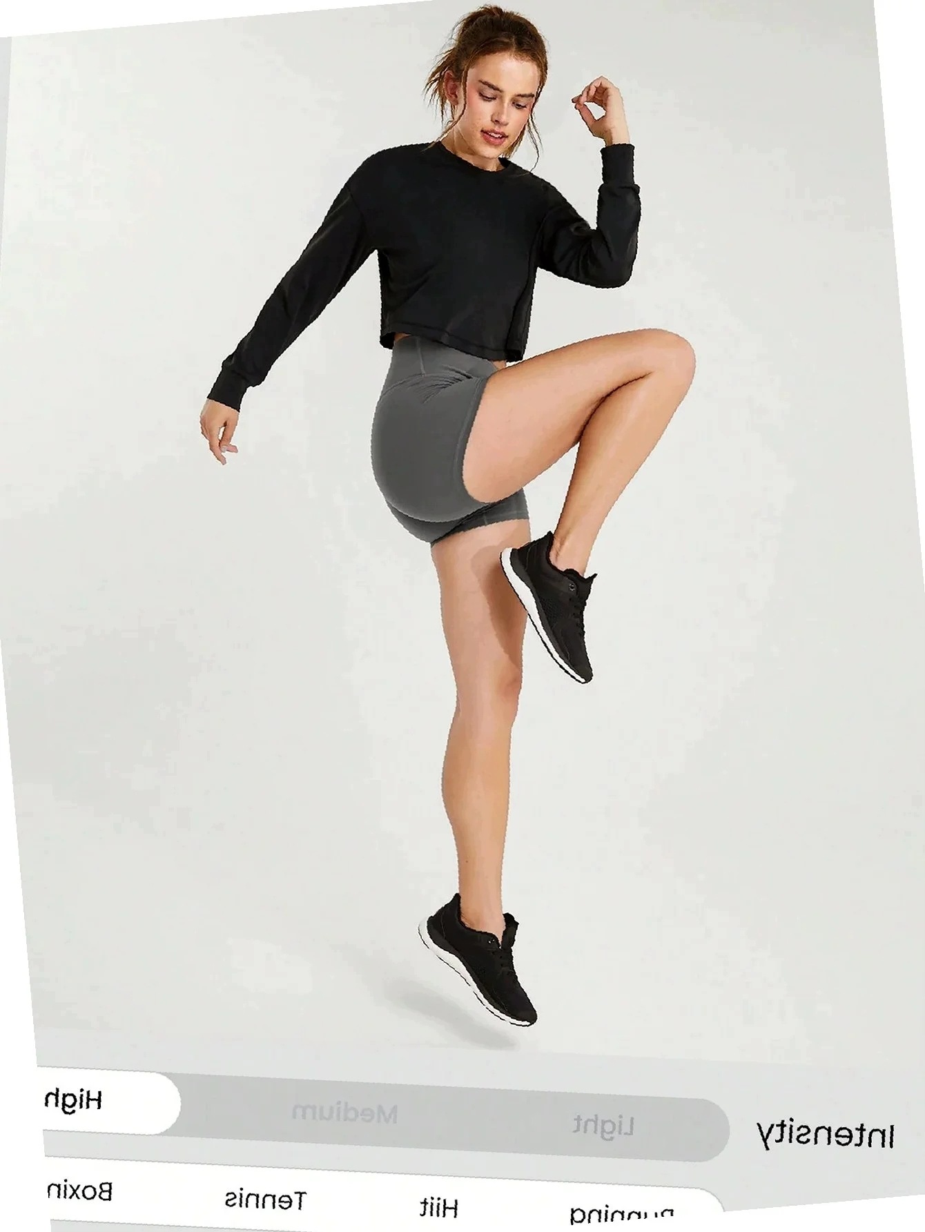 Top Crop Treningowy Czarny Damski Aktywny Szybkoschnący Xs 34