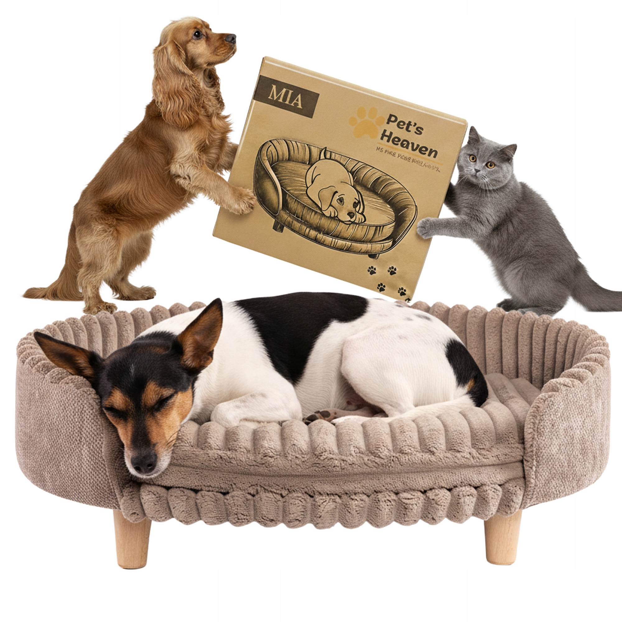 Pelíšek s nožičkami pro psa a kočku potah XL