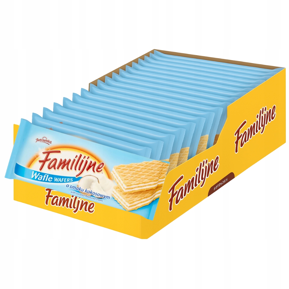 24 Sztuki Jutrzenka Wafelki 180G Familijne Kokosowe