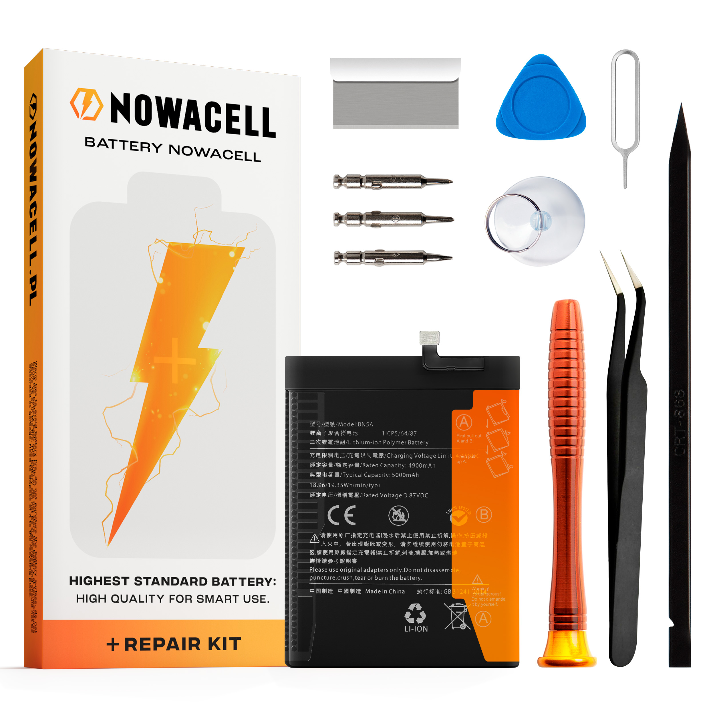 Zestaw Bateria BN5A do Xiaomi Redmi 10 Note 10 5G Poco M3 Pro, 5000 mAh
