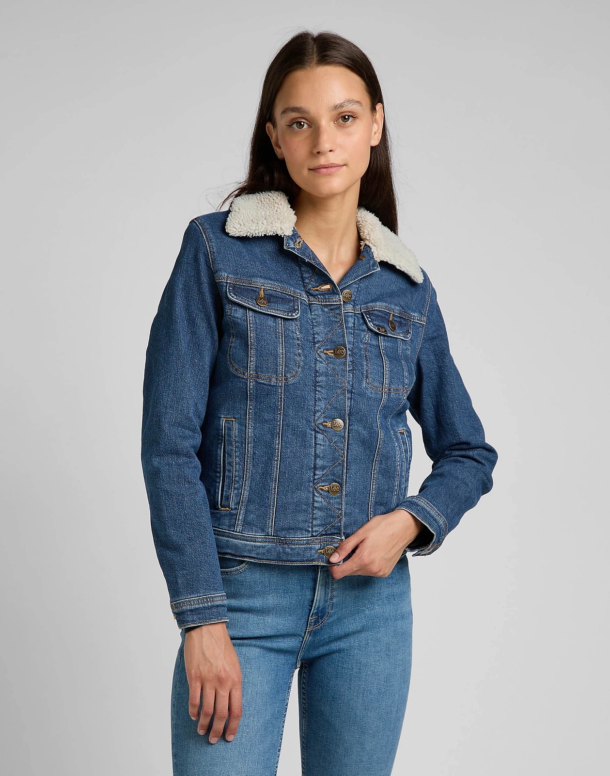 Dámská zimní bunda Lee Sherpa Rider West L54VFAMK Xs