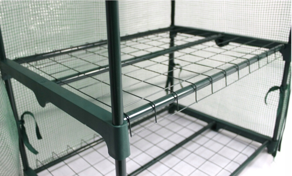 SZKLARNIA OGRODOWA TUNEL FOLIOWY FOLIAK 3 PÓŁKI ZIELONY 69x49x125 CM Długość (cm) 69 cm