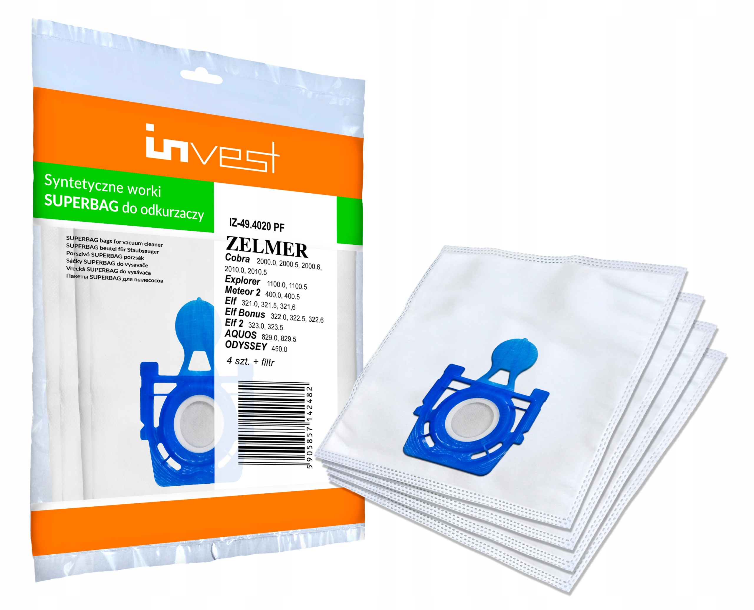 

Worki Do Zelmer Odyssey 450 Roto Voyag- 4 Szt+filt