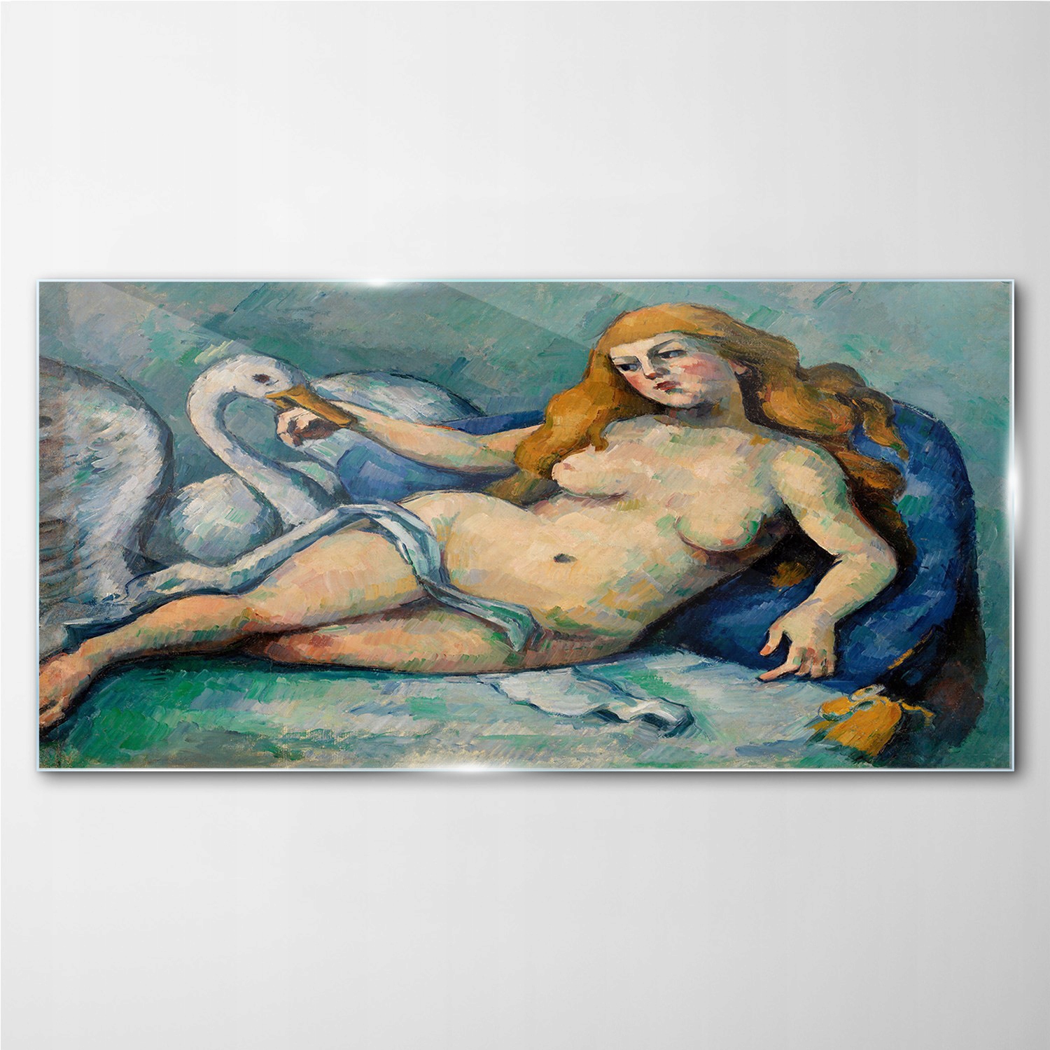 

Szklany obraz Leda i swan Paul Cézanne 140x70 cm