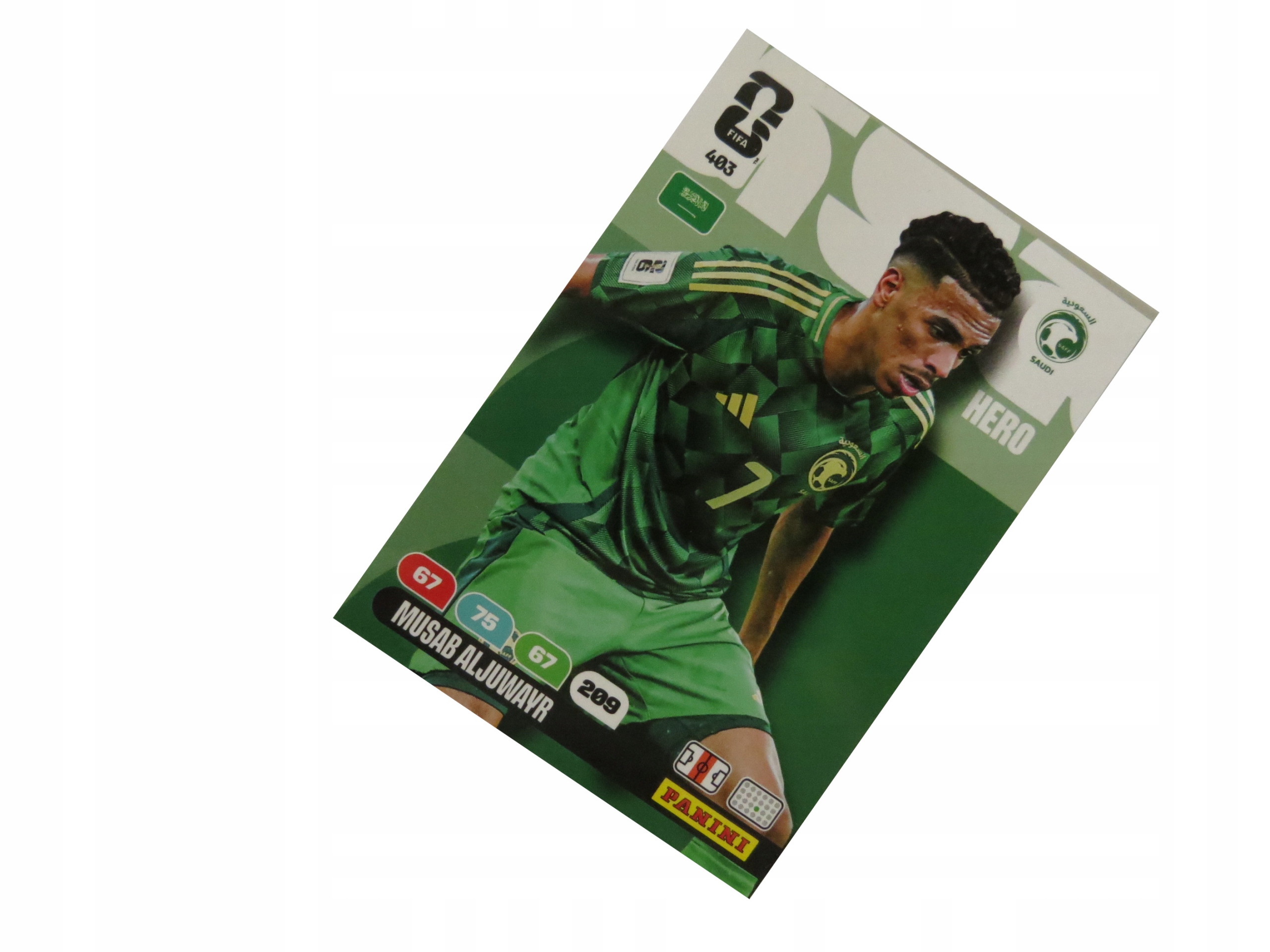 Panini Fifa World Cup 2026 Karta Hero 403 Musab Aljuwayr Arabia Saudyjska