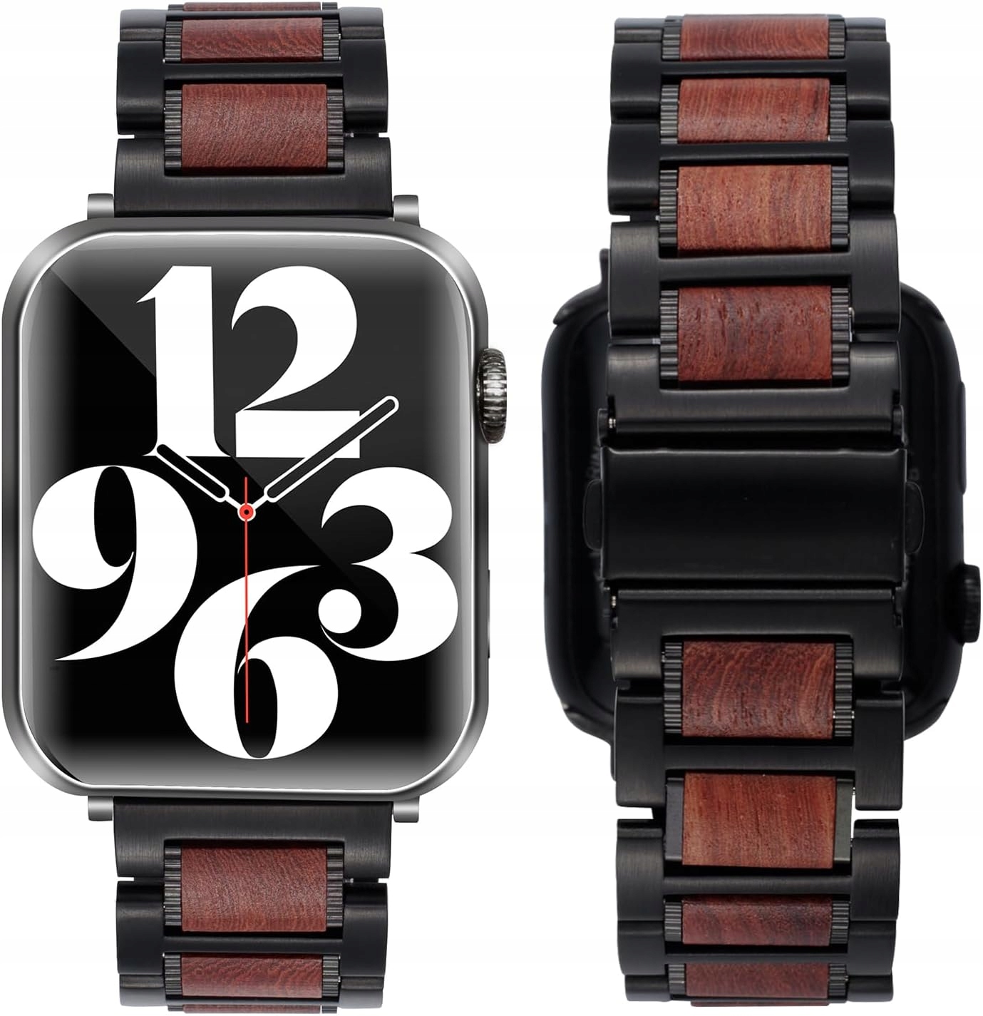 bransoleta do Zegarka Watch Bransoleta 42 mm 44 45 ze stali Drewno