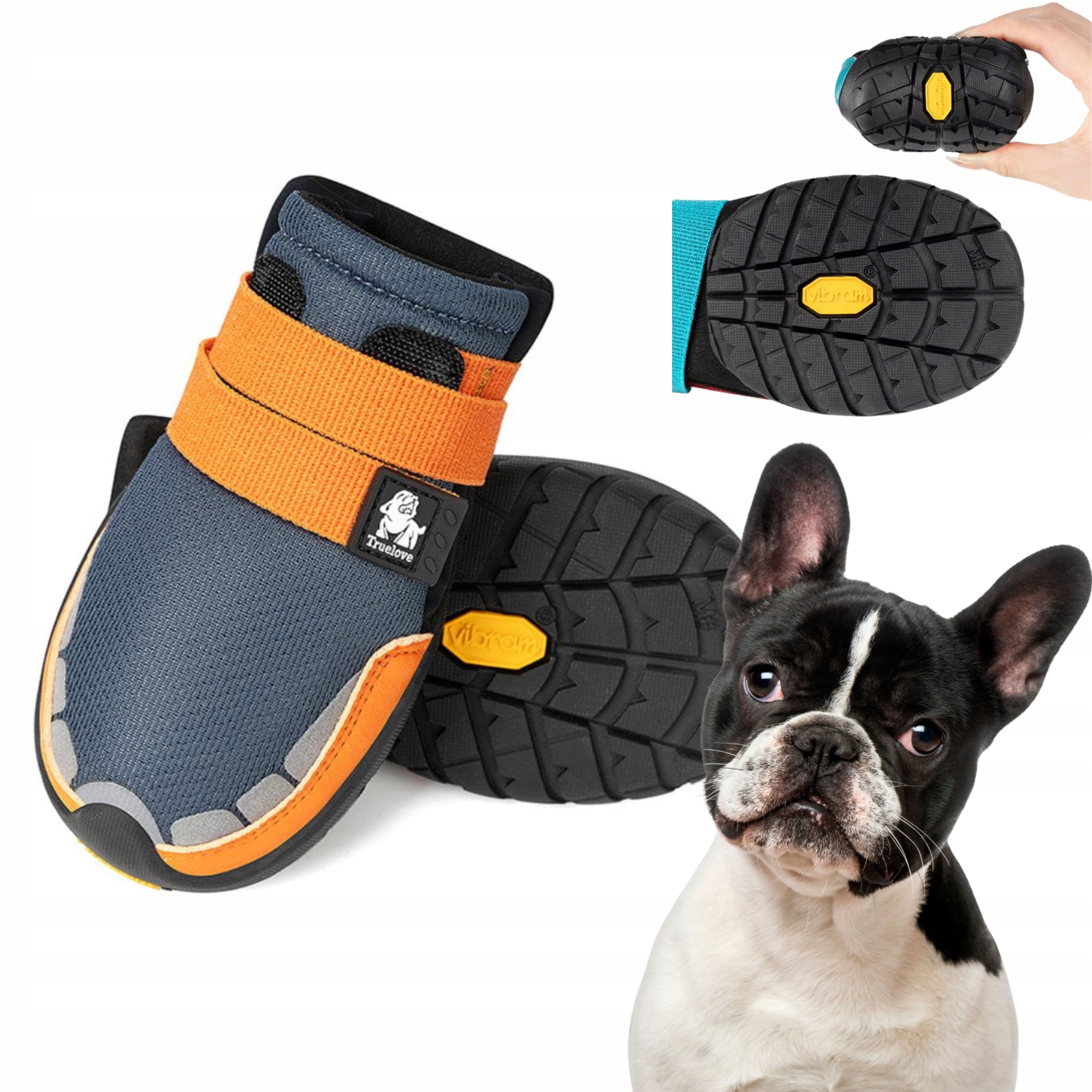 Levně Boty Pro Psa Truelove On Track Podrážka Vibram M (2 ks) 6,4 cm Tmavě Modré