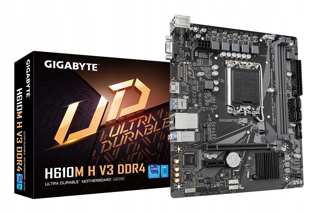 Základná doska Gigabyte Intel H610 LGA1700 Micro-ATX Pamäť DDR4 Pamäťové sloty 2