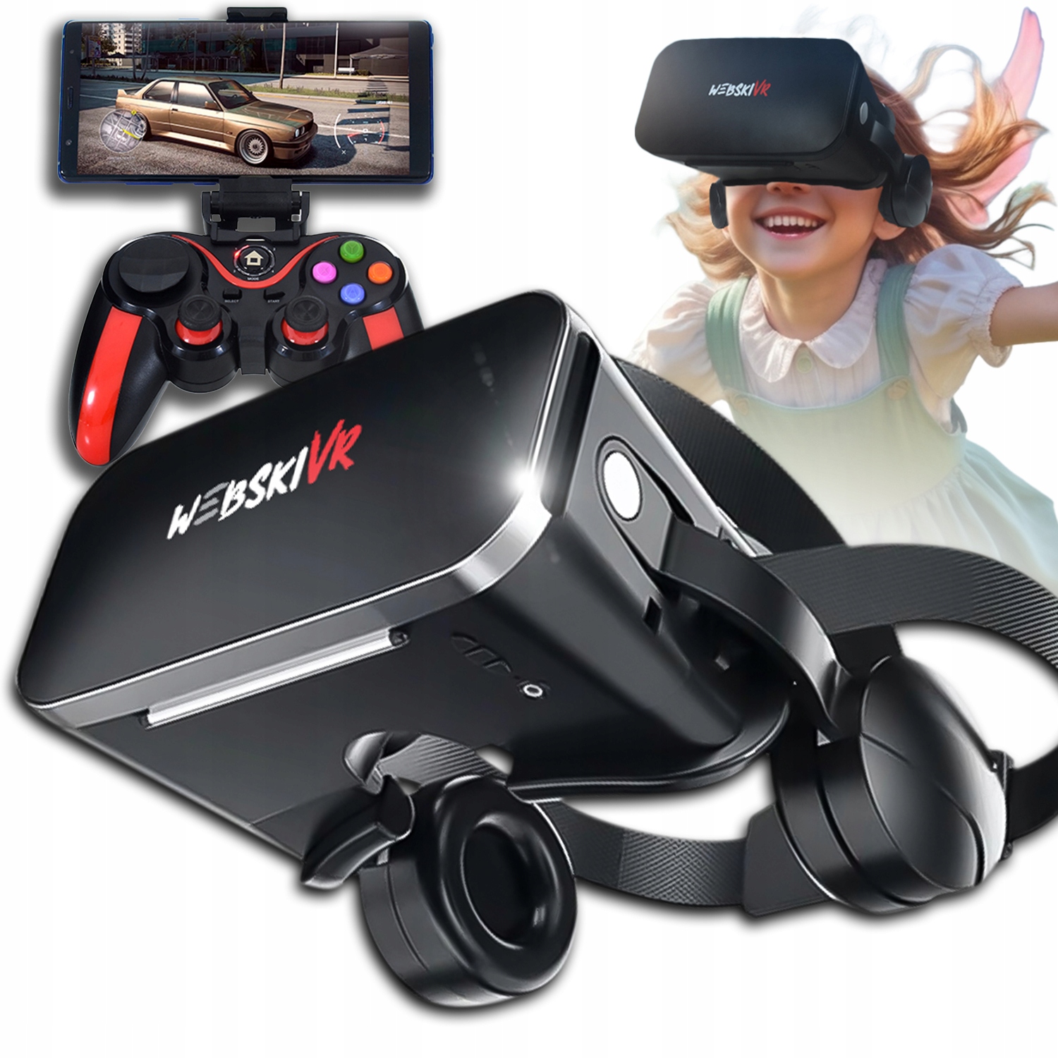 Brýle Pro Virtuální Realitu Na Telefon, Sluchátka Gamepad