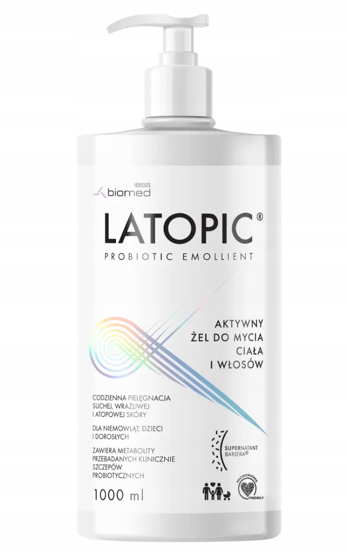 Latopic Aktywny Żel Do Ciała I Włosów 1000 ml