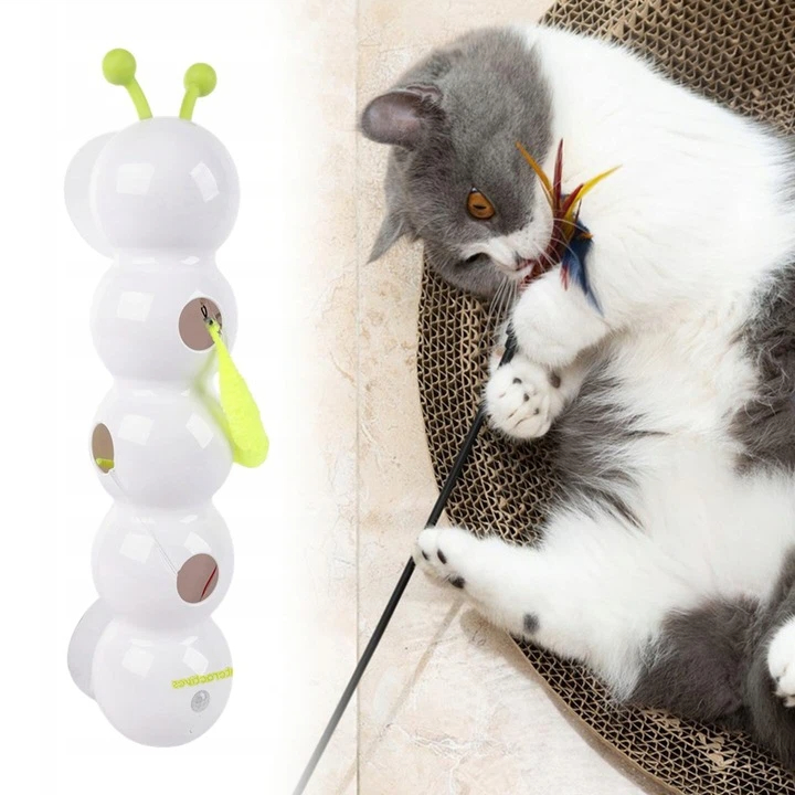 Levně Elektronická hračka pro kočky s pohybem automatický dráždič, zábavná náhradní dráždidlo s červíkem