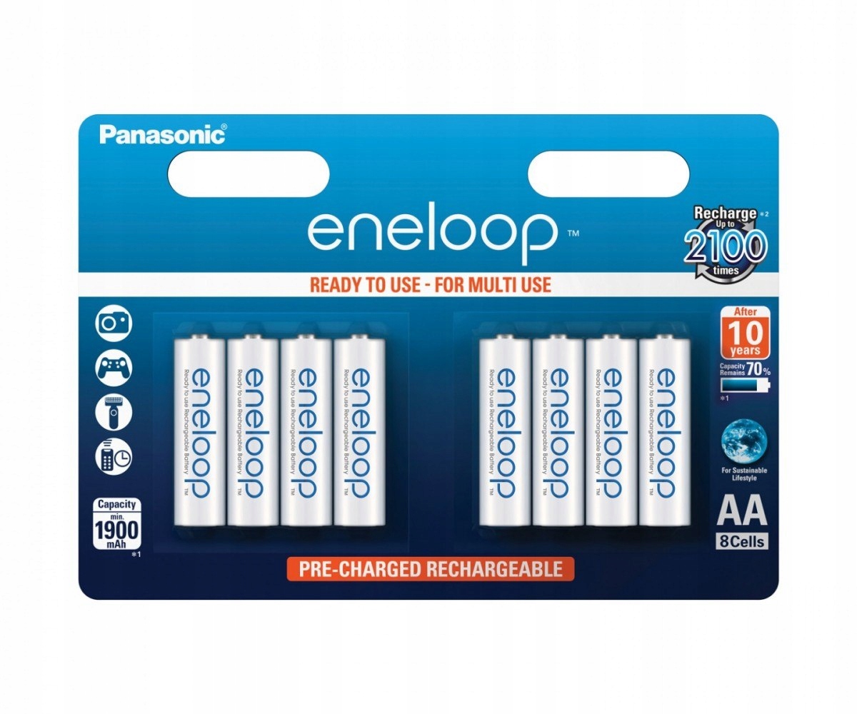 Panasonic Eneloop akumulatorki R6 Aa 1900mAh 8szt.